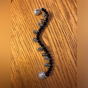 Elegant Black and Silver Women's Bracelet EUC